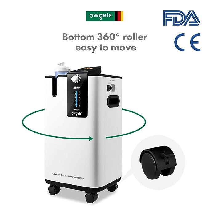 OWGELS (OZ-5-01PWO) | 5L Movable Hospital Use Oxygen Concentrator, Safer, Less expensive, and more convenient Life Saver | Best Suited for Home care Equipment(OPEN BOX) OWGELS (OZ-5-01PWO) | 5L Movable Hospital Use Oxygen Concentrator, Safer, Less expensive, and more convenient Life Saver | Best Suited for Home care Equipment(OPEN BOX)